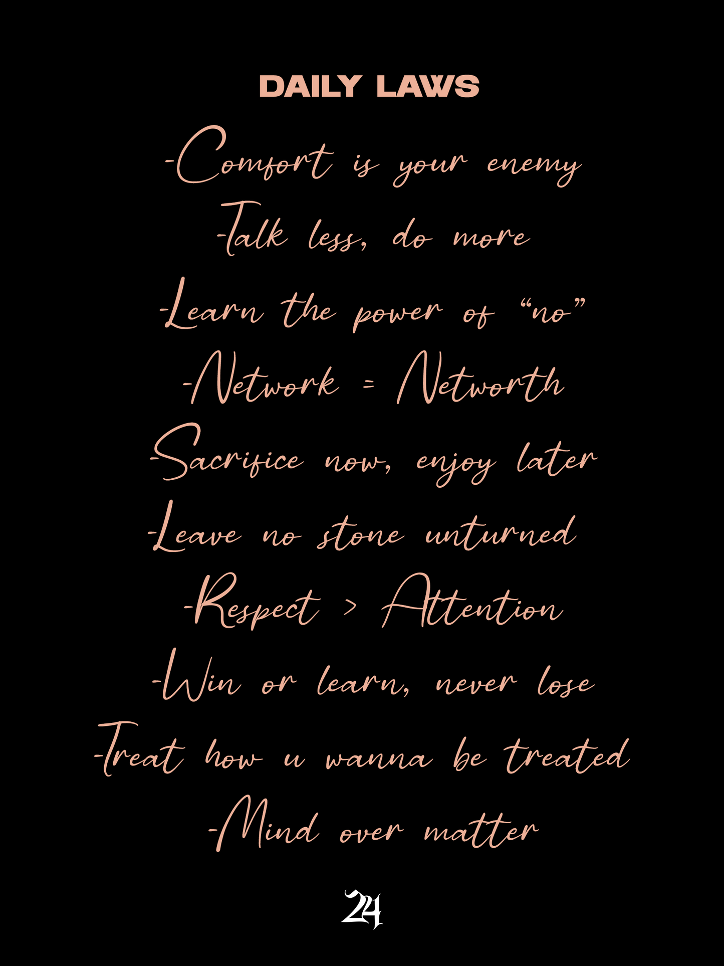 DAILY LAWS POSTER A4